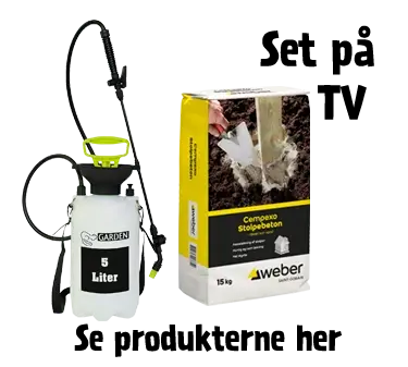 TV-produkter - tryksprøjte og stolpebeton