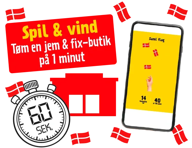 Spil og vind - Tøm en jem & fix-butik på 1 minut